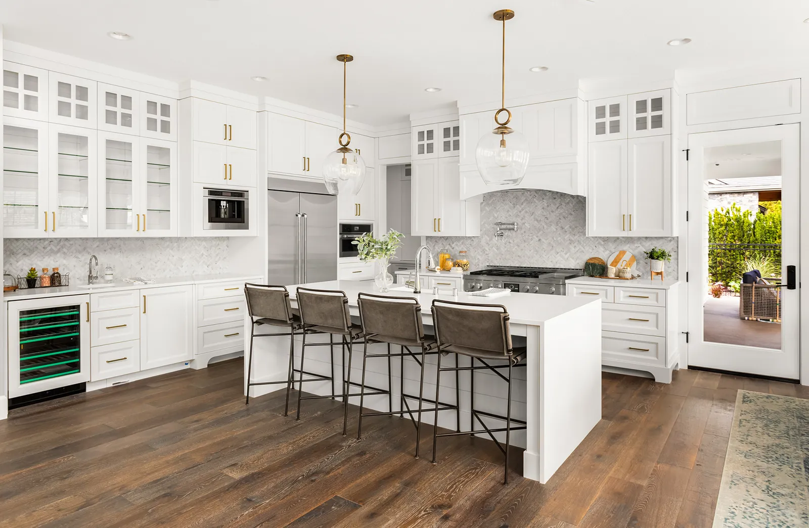 Warm neutral living room representing a clean, updated interior finish