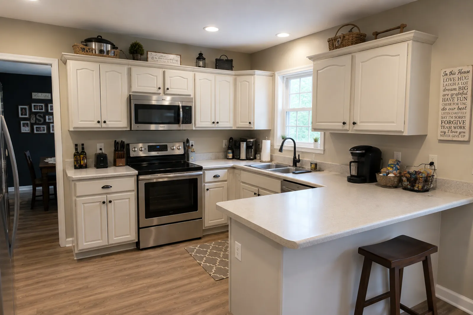 Warm neutral room representing a clean updated finish